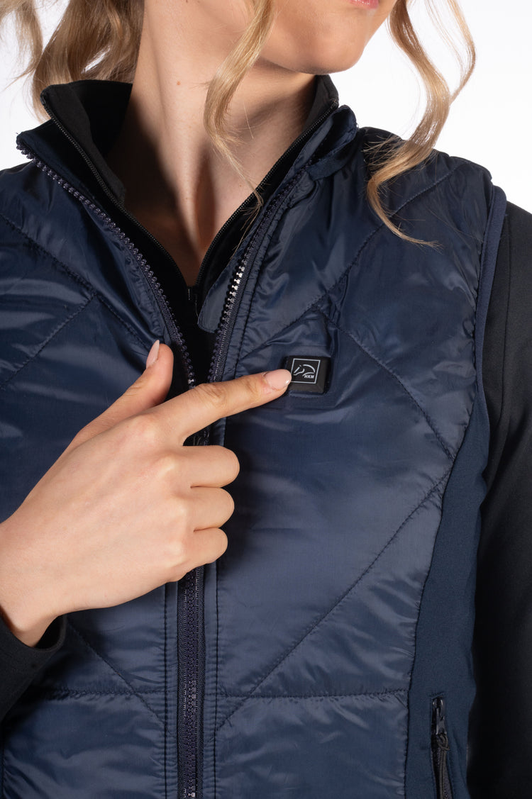 women’s riding vest with heating elements front and back