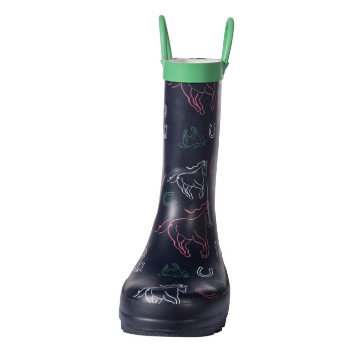 Horse motif rubber boots for children