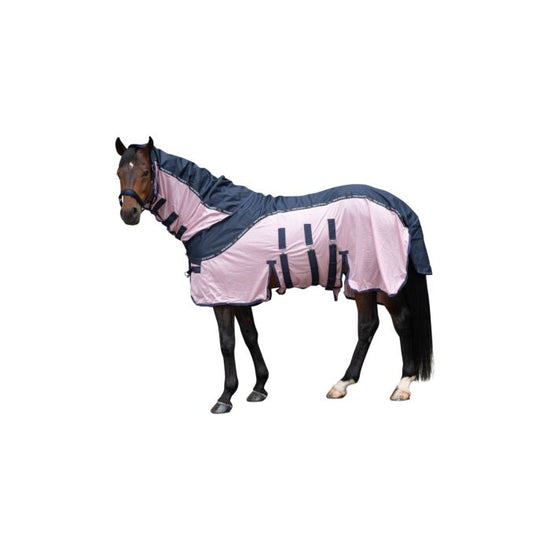 Waterproof equestrian fly rug with insect protection