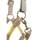 Comfortable padded horse halter with gold hardware