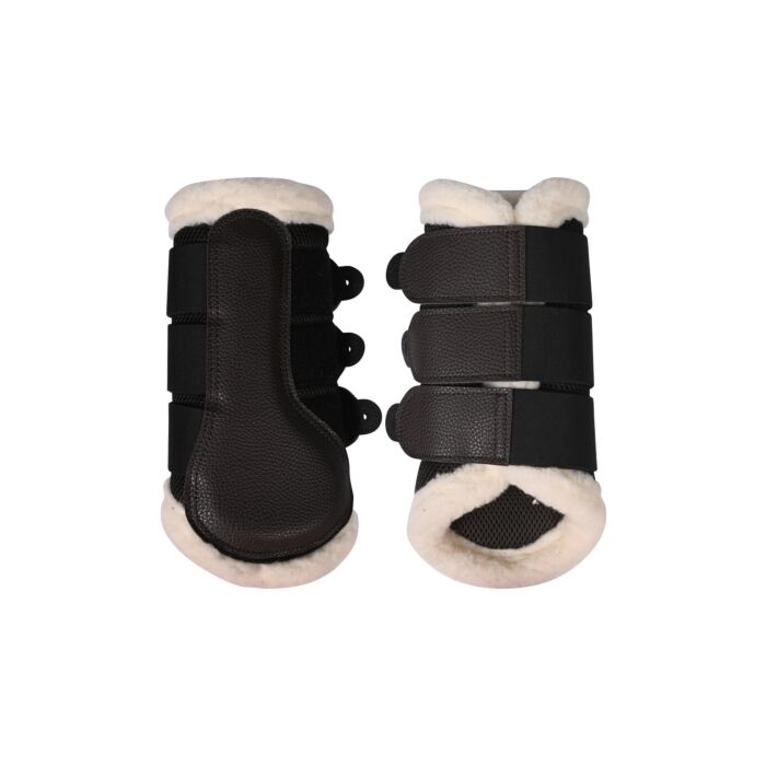 Durable equestrian protection boots with mesh fabric