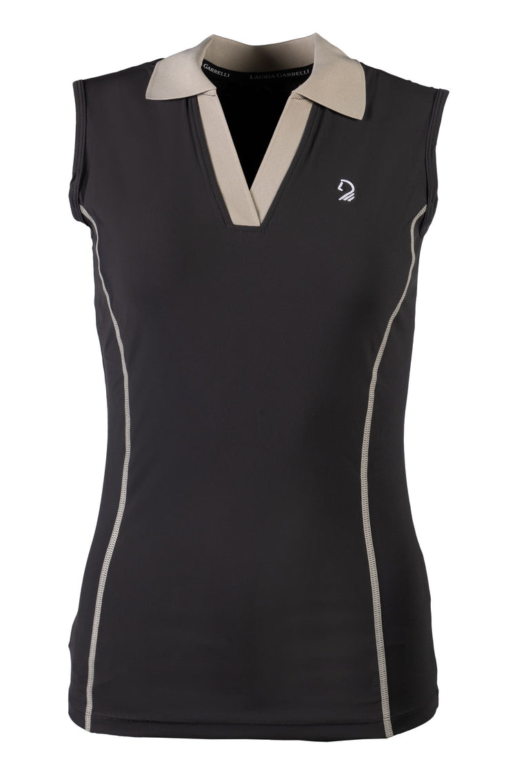 HKM Limone sleeveless riding polo shirt