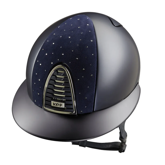 Blue Textile Polo Visor Helmet