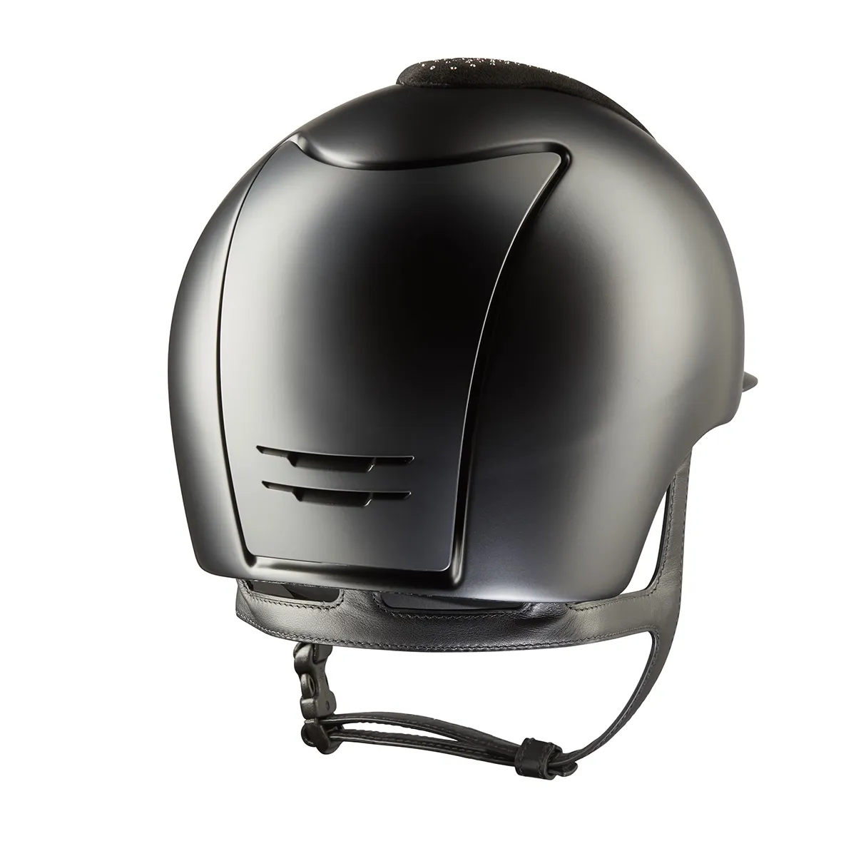 Premium textile riding helmet with Swarovski crystal details black