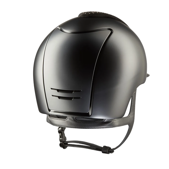 Premium textile riding helmet with Swarovski crystal details black