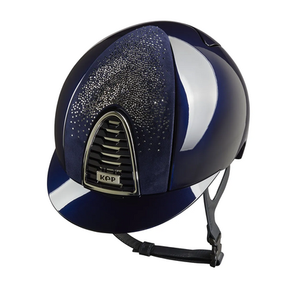 Luxury suede riding helmet with Swarovski crystal star detailing