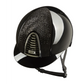 Sparkling riding helmet with ergonomic ventilation for rider comfort black