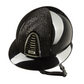 High-safety polished horseback riding helmet black