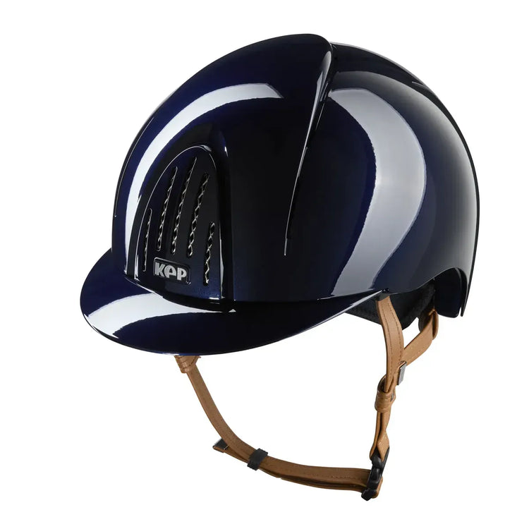 Certified riding helmet breathable inner padding blue