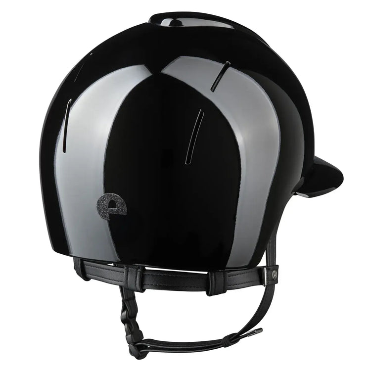 Equestrian helmet with Polo visor and glitter star design