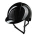 Stylish glitter top riding helmet polished black 