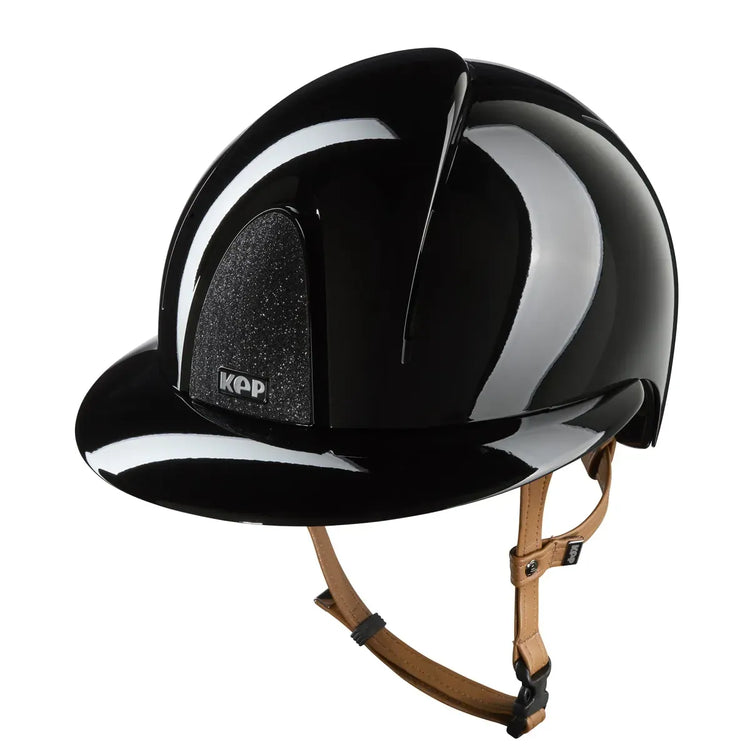 Smart Nova polo visor helmet black with beige strap black