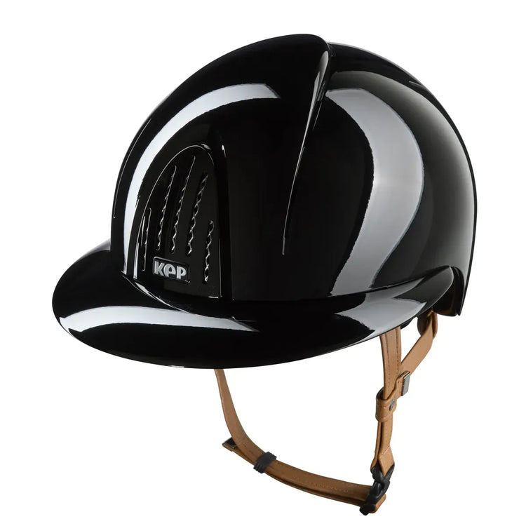 Glossy equestrian helmet sun-protection polo visor black
