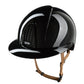 Glossy equestrian helmet sun-protection polo visor black
