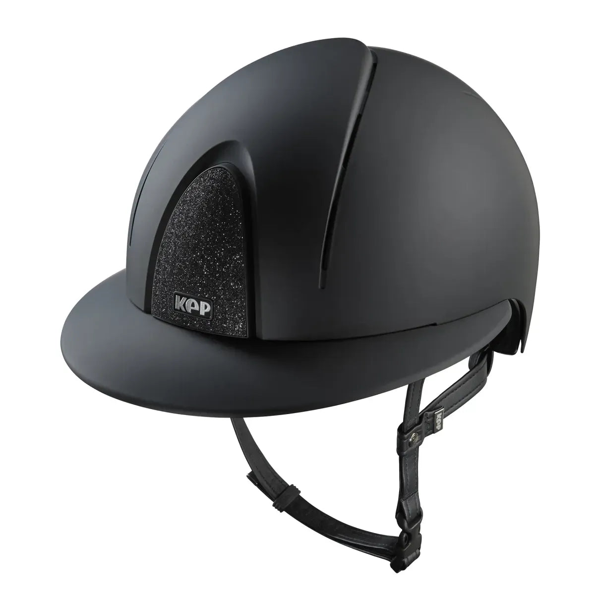 Riding helmet with sparkling star insert black