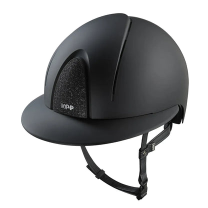 Riding helmet with sparkling star insert black