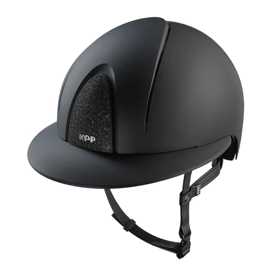 Riding helmet with sparkling star insert black