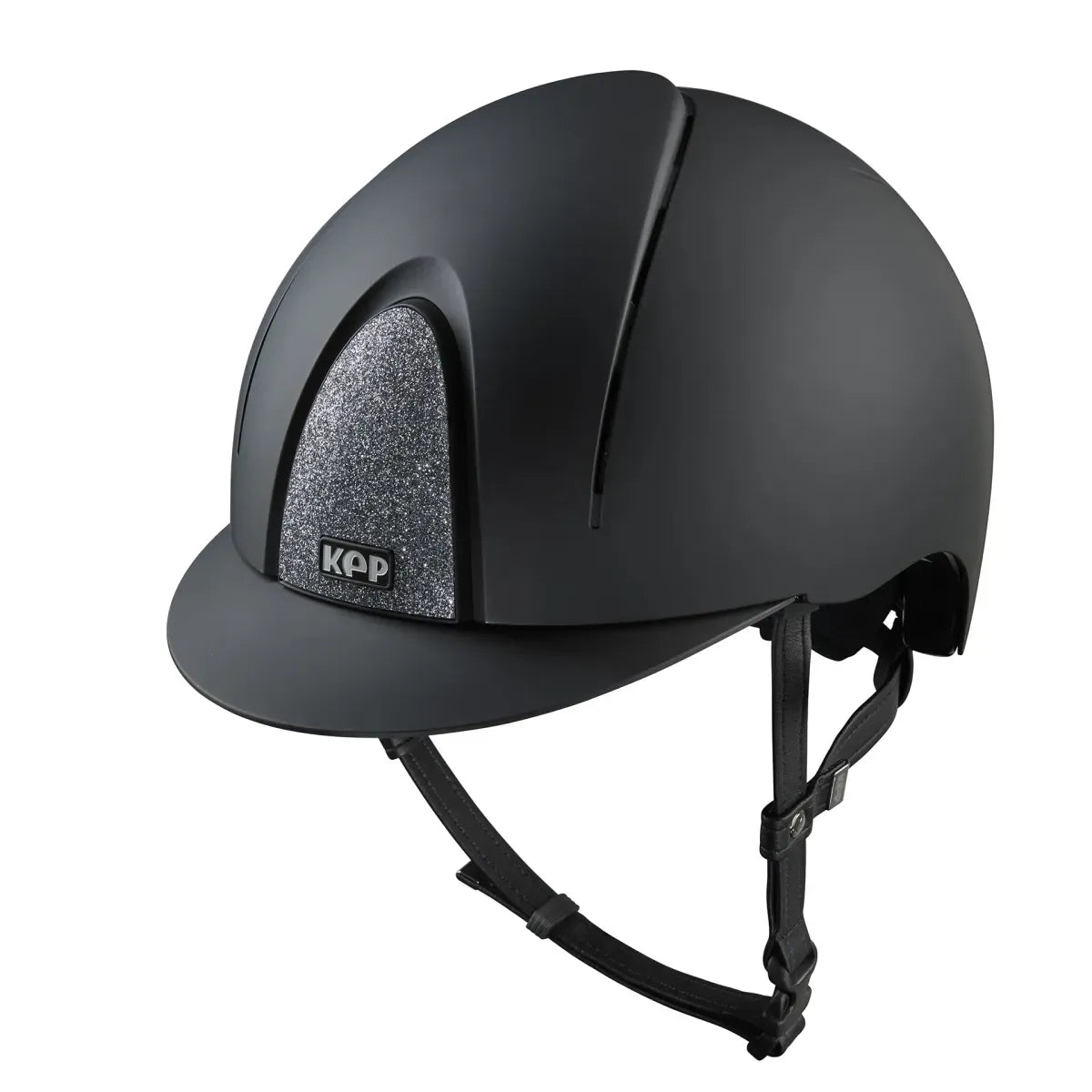 Modern glitter equestrian helmet for show & training black