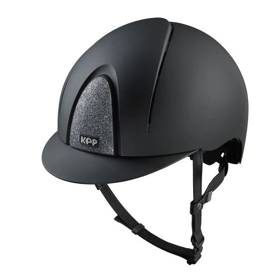 Modern glitter equestrian helmet for show & training black