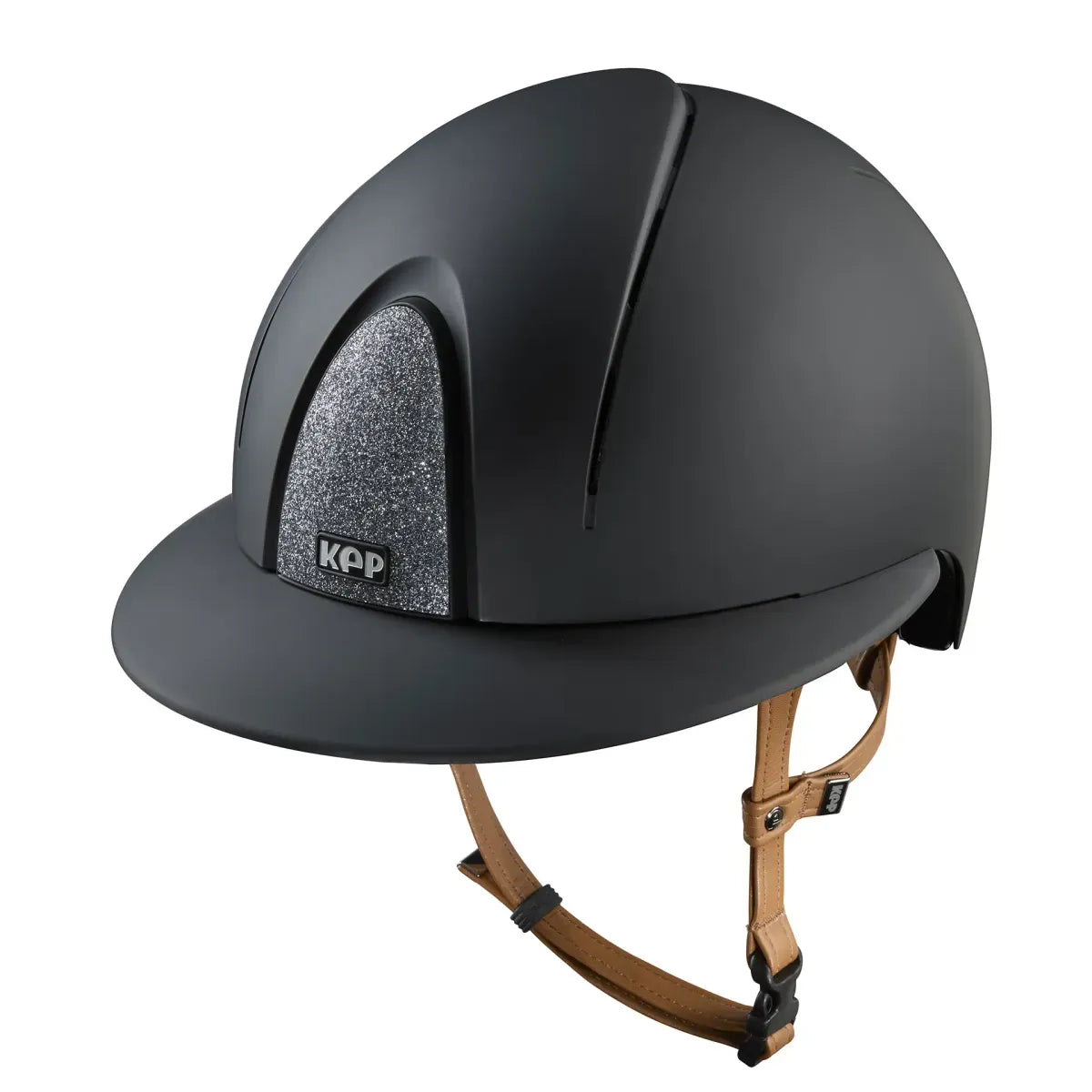 Lightweight ventilated riding helmet with glitter design