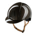 Lightweight equestrian safety helmet for young riders brown
