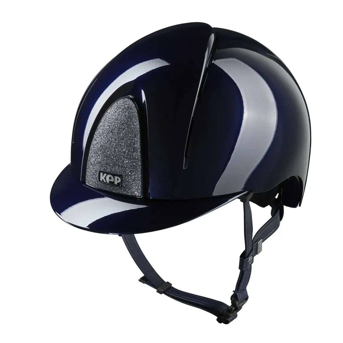 silver equestrian helmet with glitter star insert