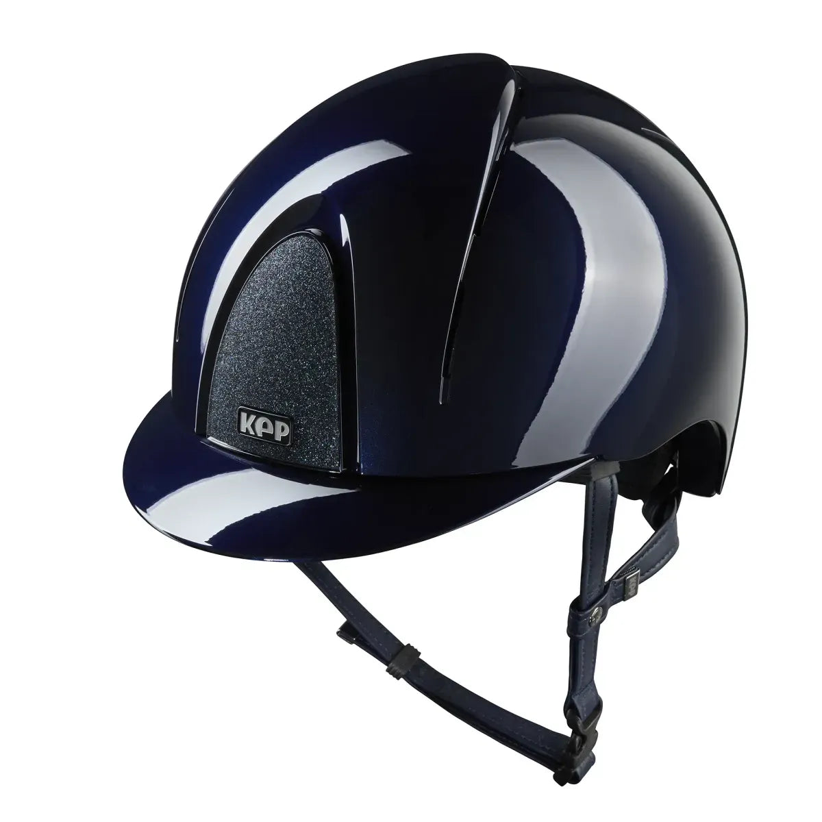 Show jumping helmet polished shell star sparkle blue