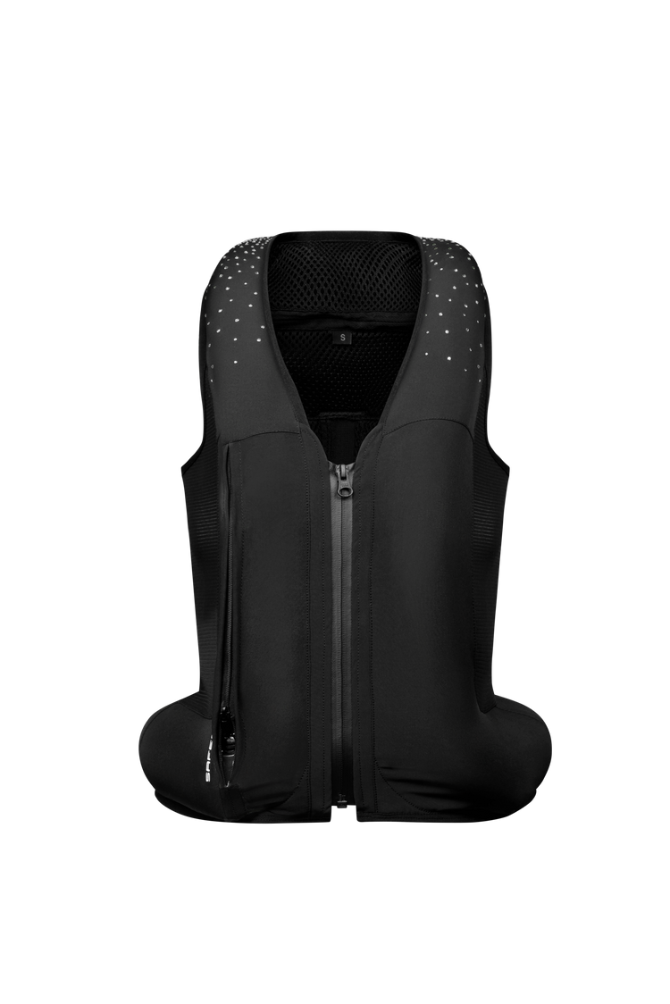 Horse riding airbag vest with Swarovski crystal details
