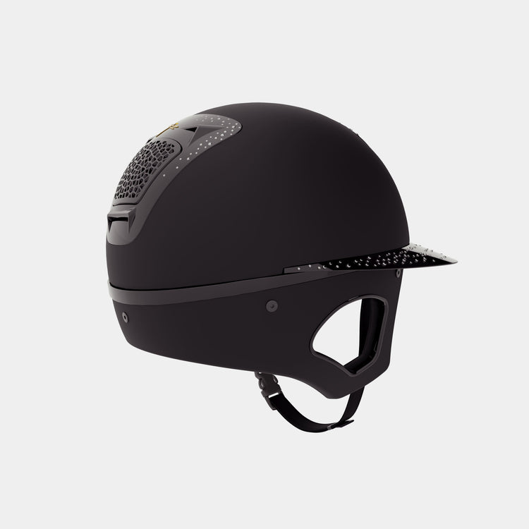 Show Jumping helmet with side protection and crystals