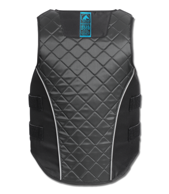 Frontal view of a rider equipped with the  Body Protector, ready for a safe riding session