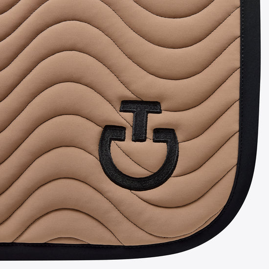 CT Quilted Wave Dressage Saddle Pad Biscuit