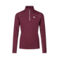 Girls equestrian long sleeve base layer in burgundy 