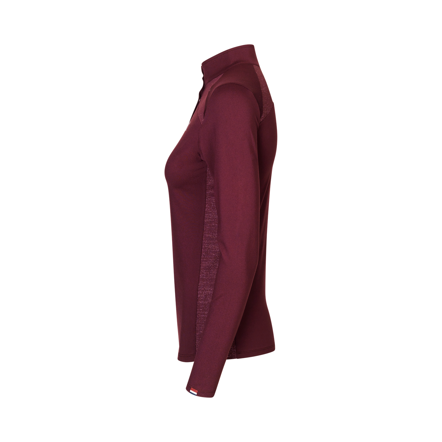 Burgundy horse riding winter base layer