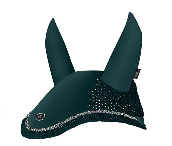 Dark Green ear bonnet for horses