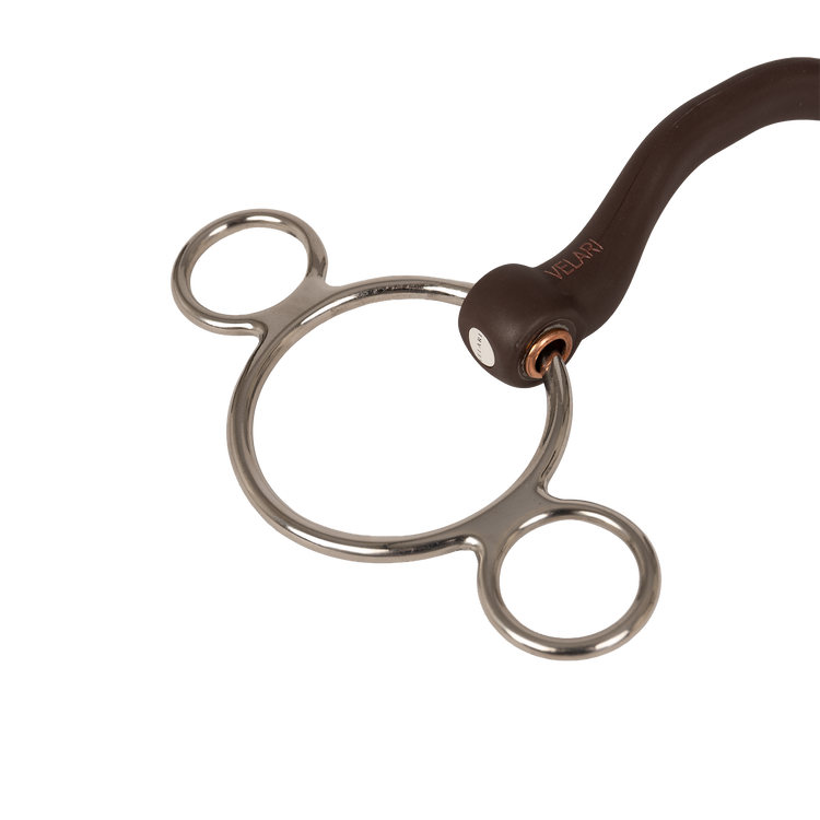 3-ring horse bit with additional tongue room and variable rein attachment