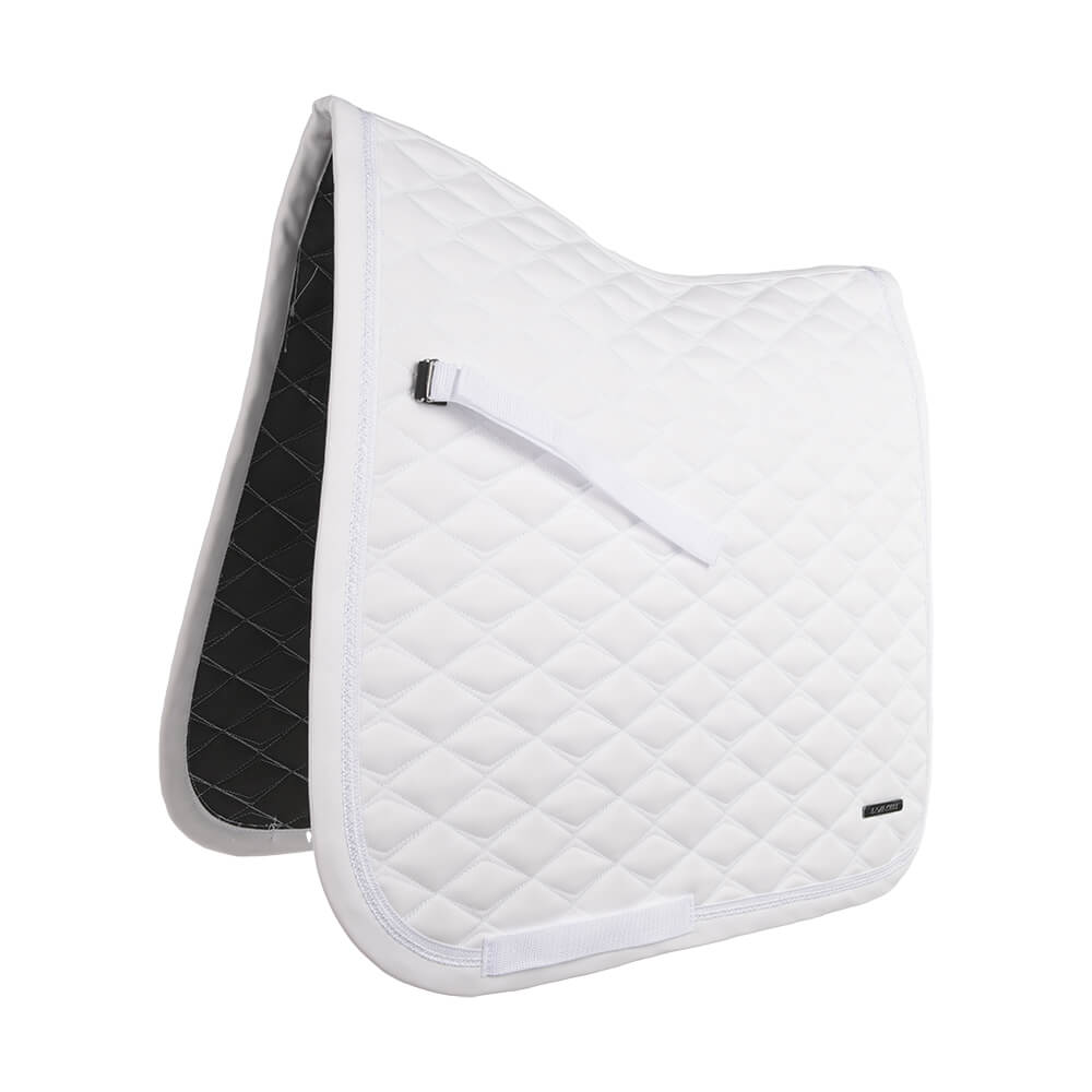 white dressage saddle pad