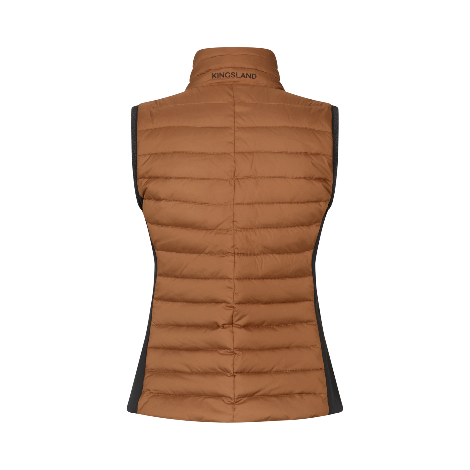 Brown puffer vest with &