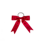 Red satin bow with Swarovski crystals