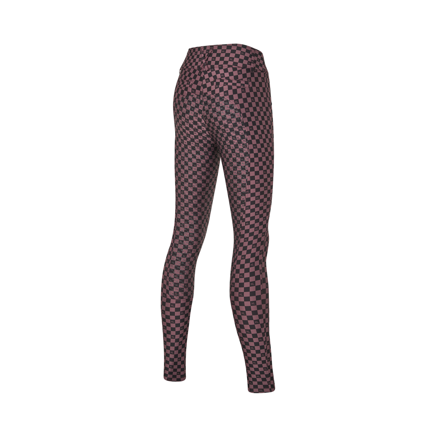 Kingsland Equestrian checked riding pants in wine color