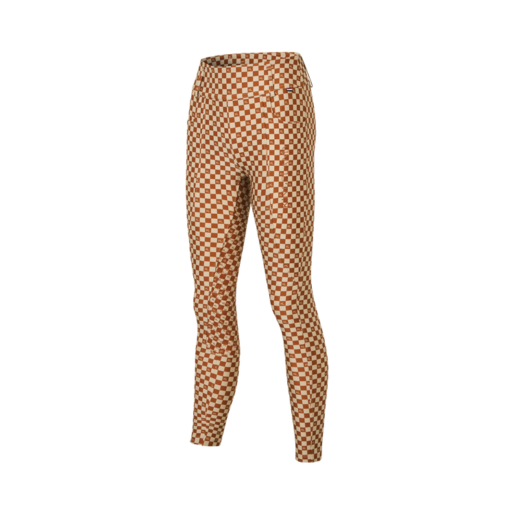 Checkered riding breeches in orange