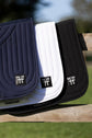Ergonomic jumping saddle pad for horses