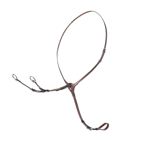 Leather running martingale with adjustable attachments