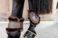Wegańskie ochraniacze na pęciny z owczej skóry dla młodych koni