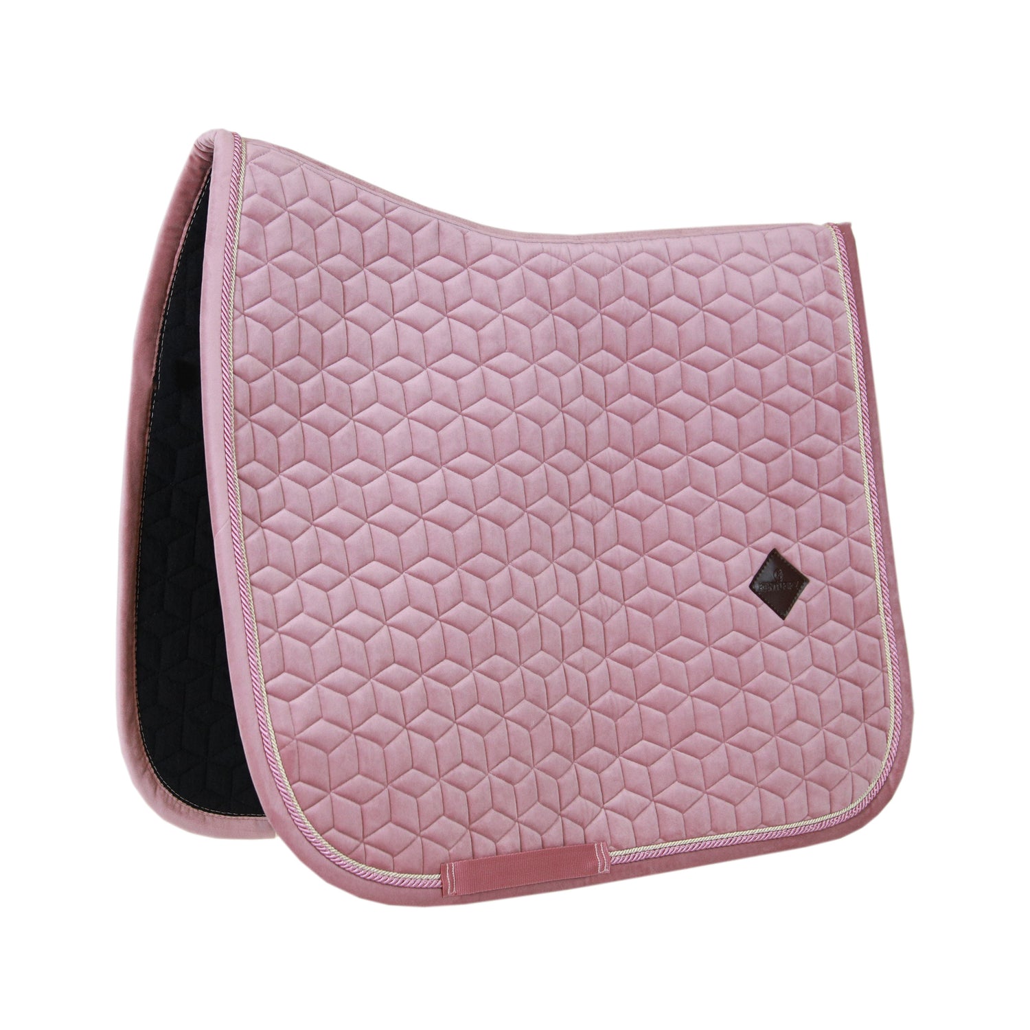 old rose velvet saddle pad