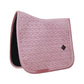 old rose velvet saddle pad