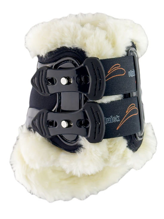 Faux fur hind boots for horses