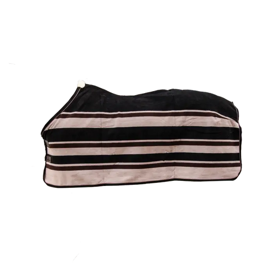 Kentucky fleece rug heavy brown stripe