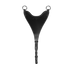 Black bib martingale attachment with cream stitching