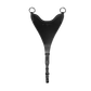 Black bib martingale attachment with cream stitching
