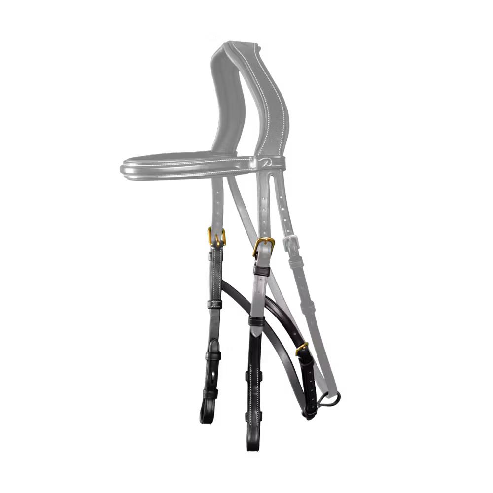 Leather cheekpieces for using with hackamore bit
